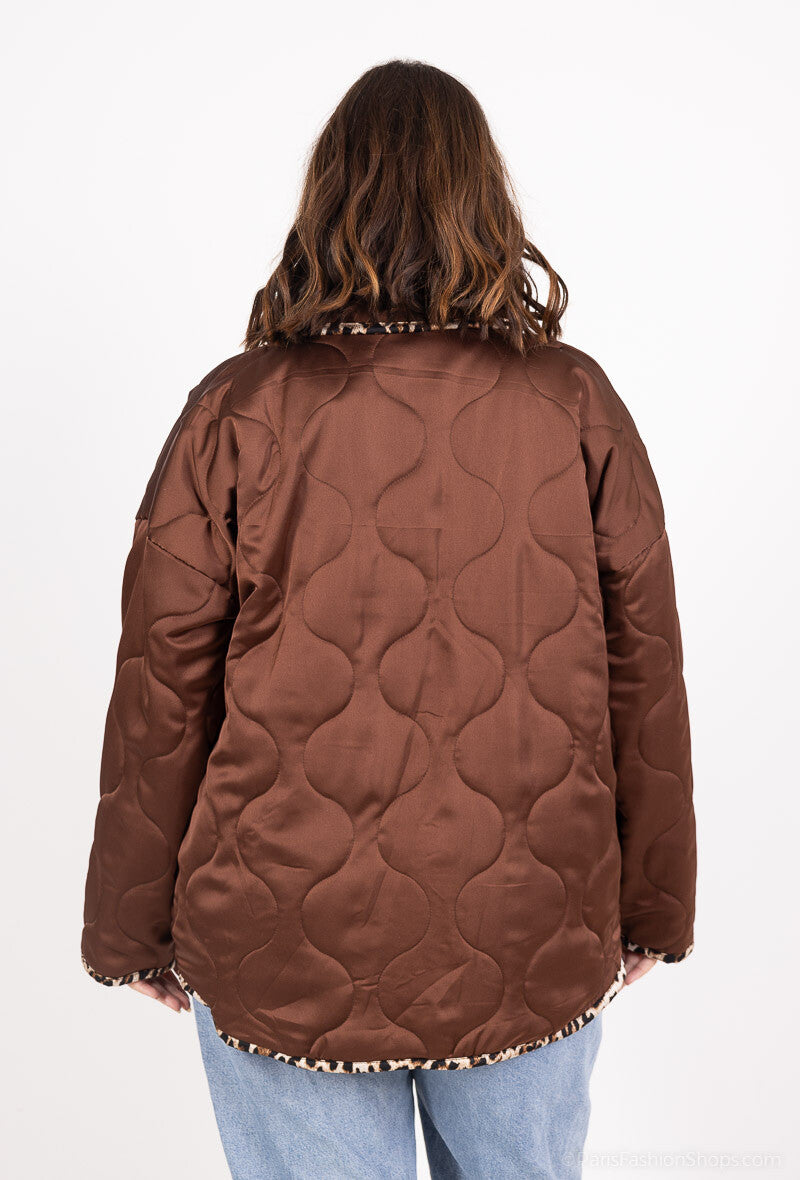 Thin Printed V-neck Sweater i Stor Storlek