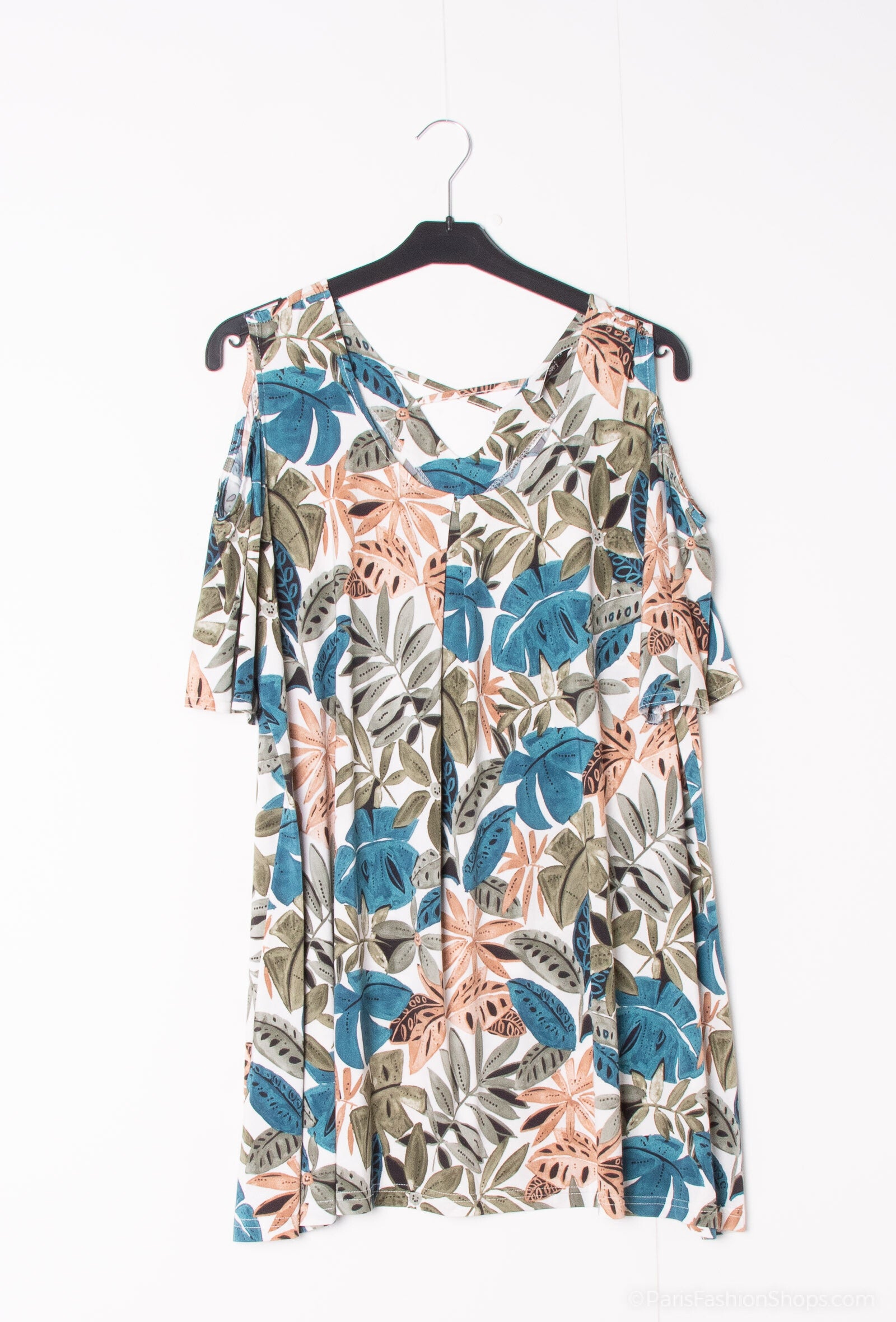 Korsad ryggtunika i plus size – REF:H5135-1, 85 cm