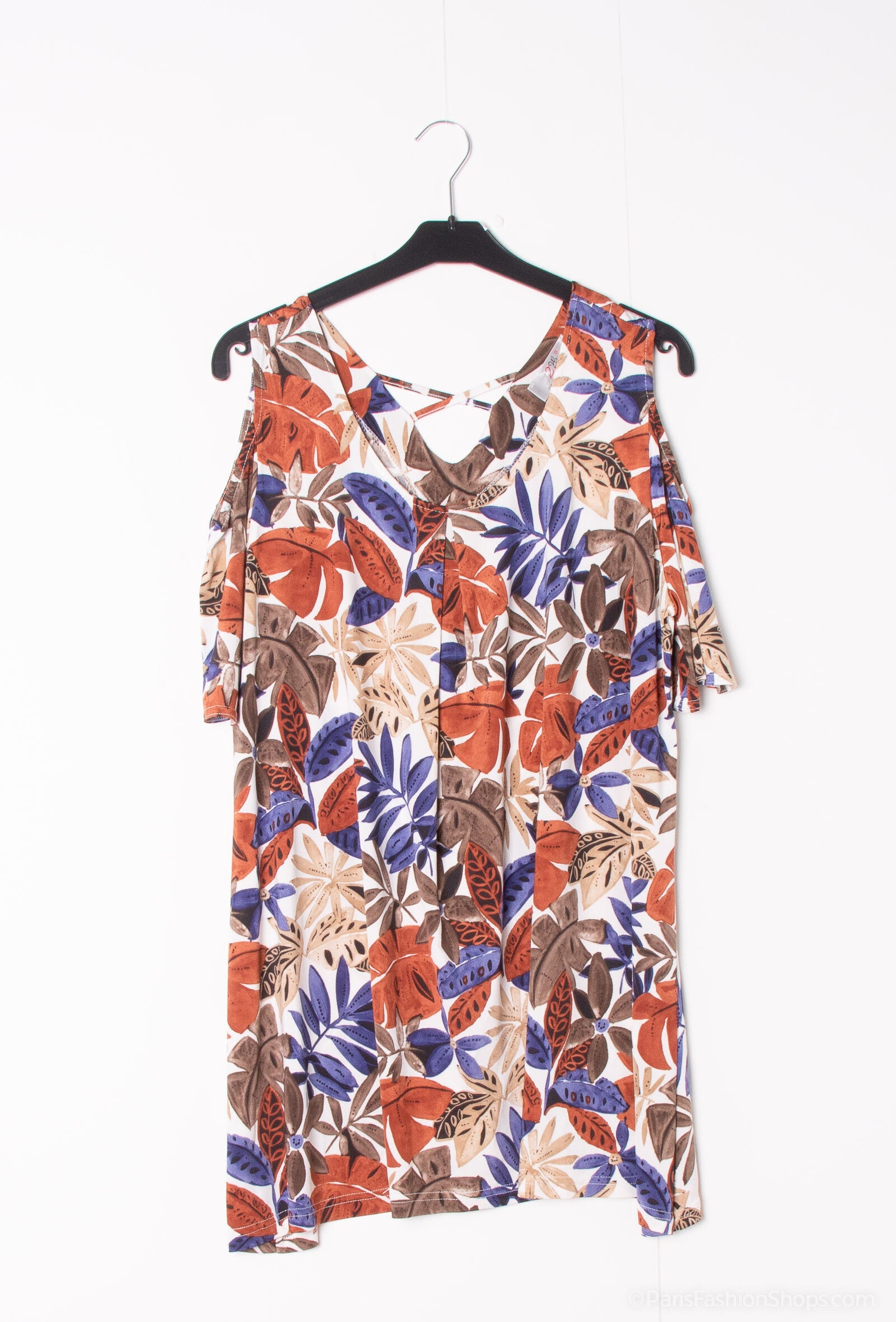 Korsad ryggtunika i plus size – REF:H5135-1, 85 cm