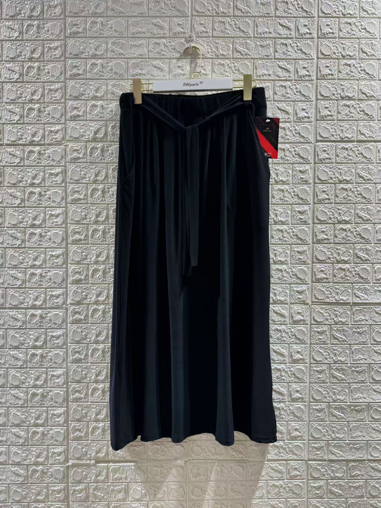 Plus Size Stretch Skirt with Decorative Bow - REF:J2312-2