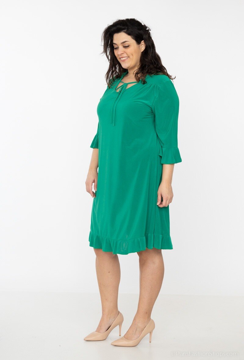 Enkel klänning med rosett i Plus Size