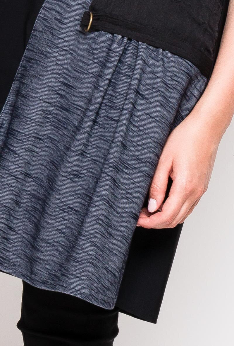 Bimaterial Klänning i Stor Storlek