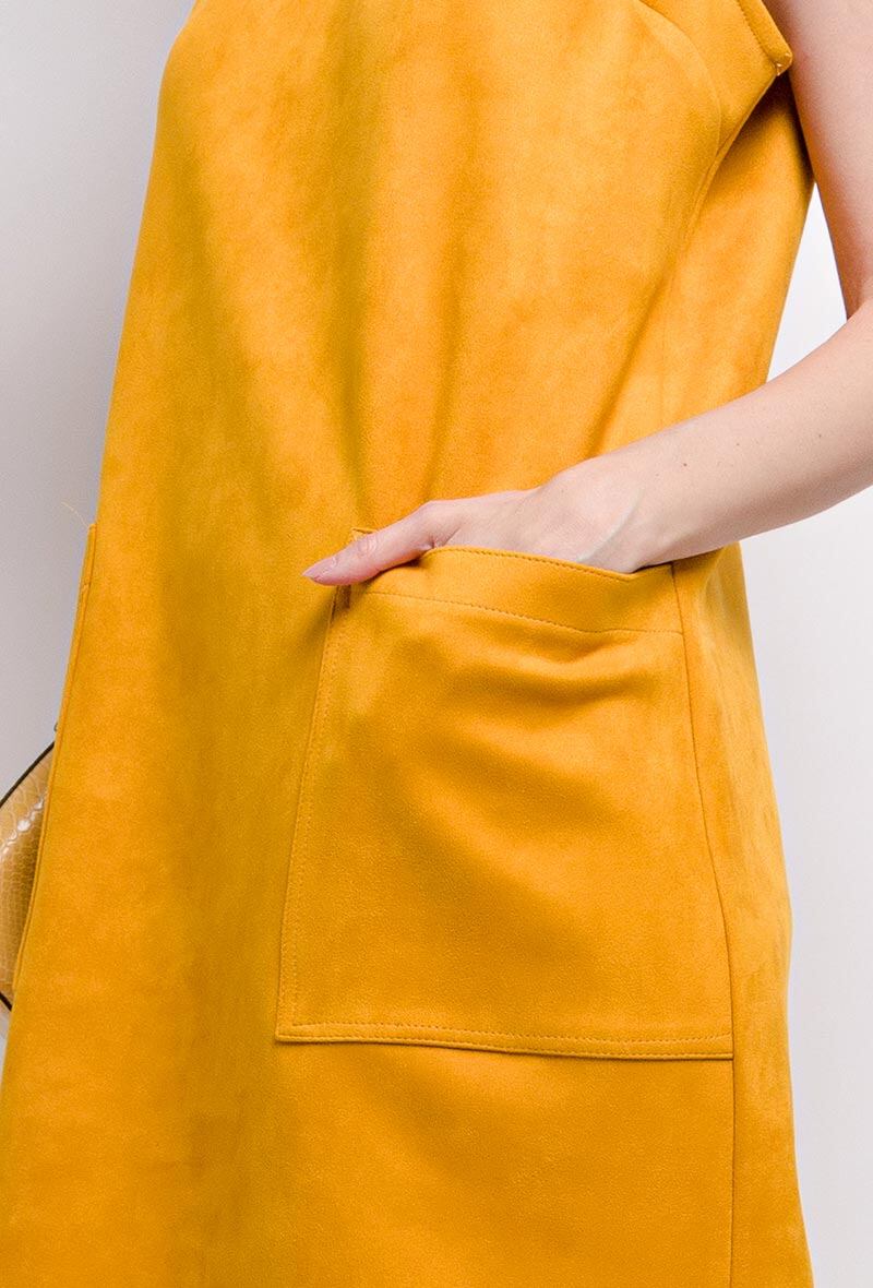 Suede Dress i Stor Storlek