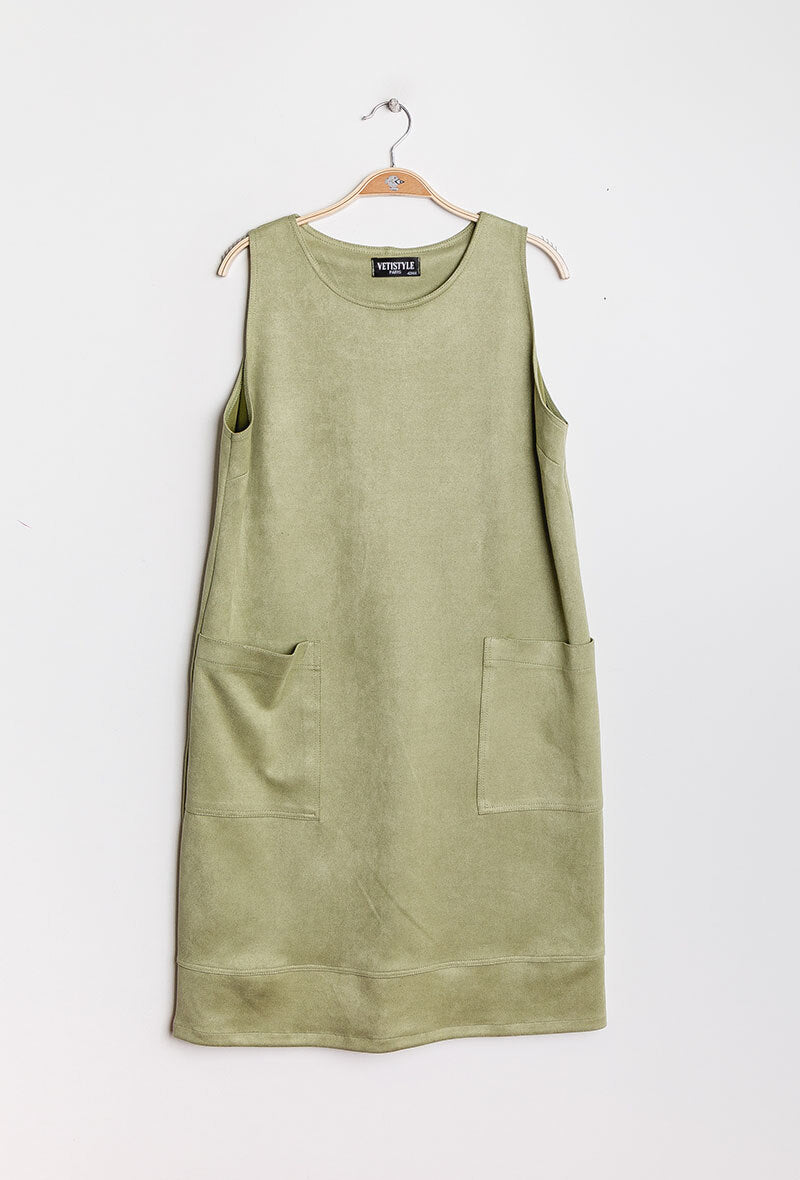 Suede dress i Stor Storlek