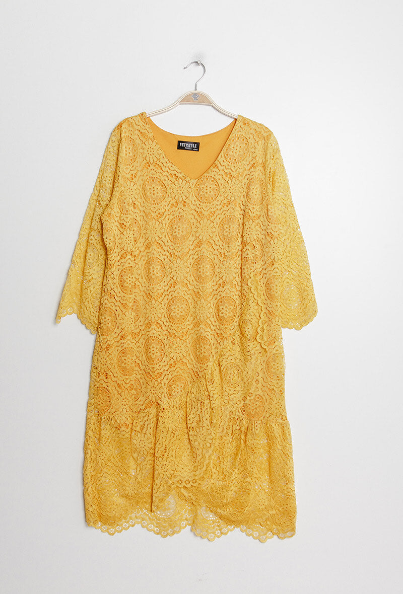 Lace dress i Stor Storlek