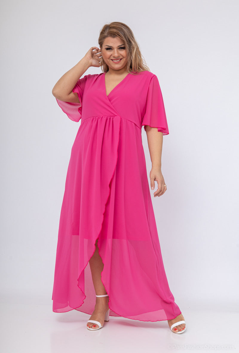 Plus Size Chiffonklänning