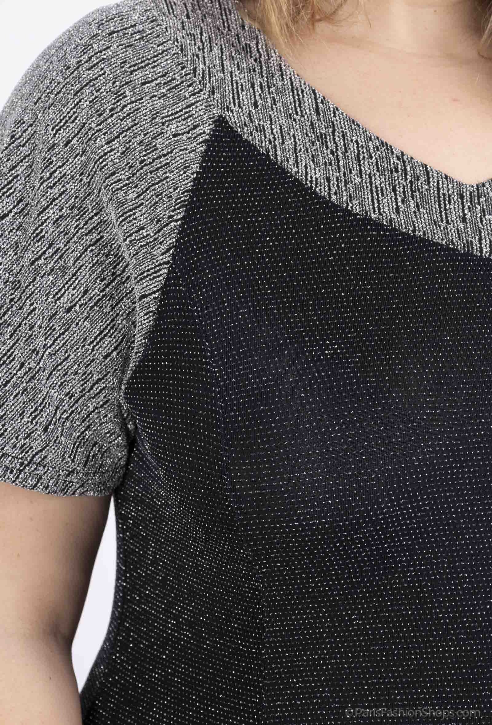 Sequin flared dress i Stor Storlek