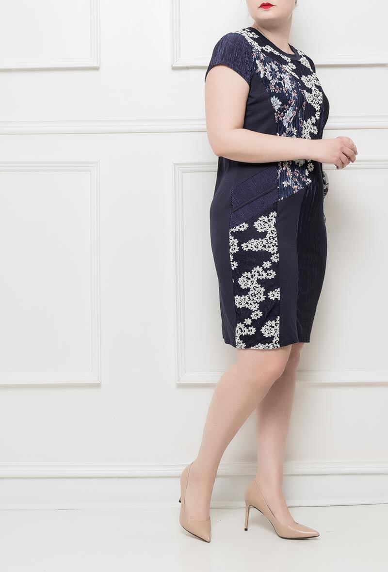 Floral dress i Stor Storlek