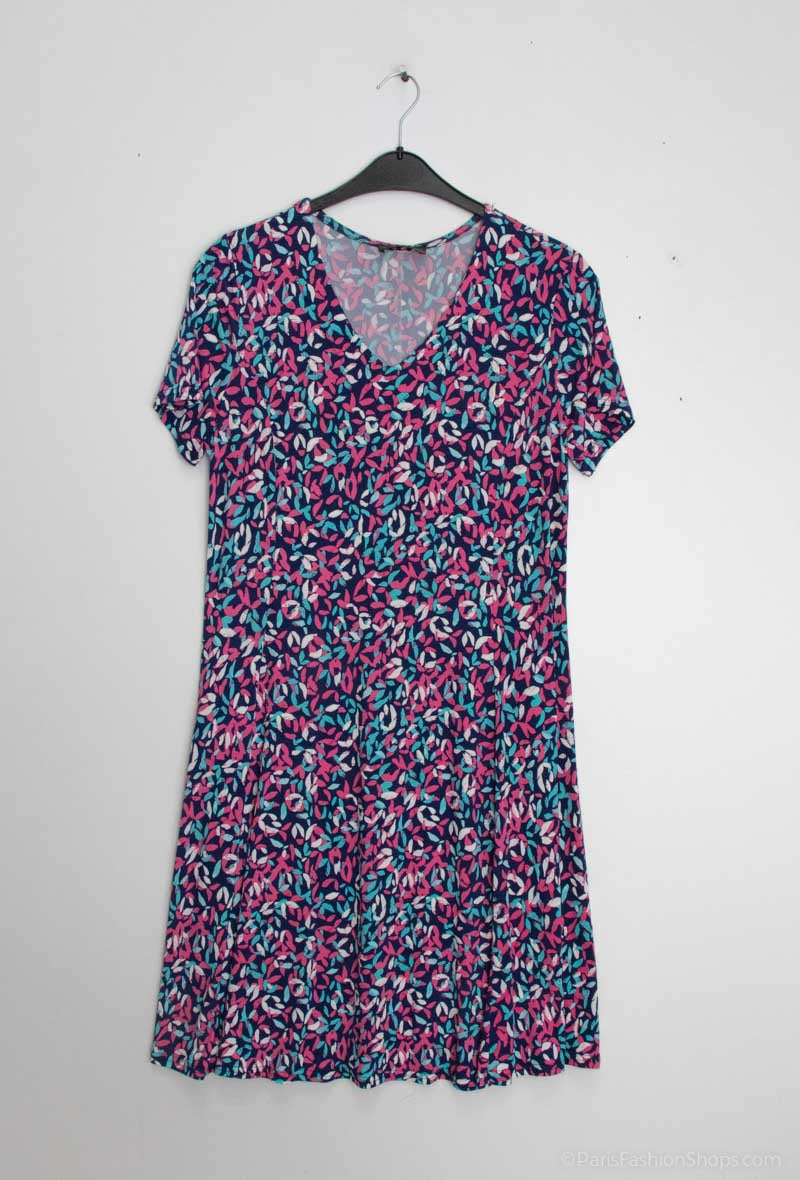 Plus Size Flared Printed Dress