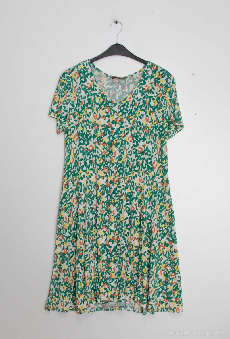 Plus Size Flared printed dress
