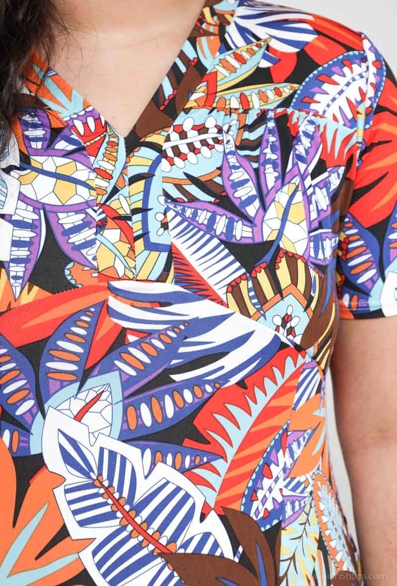 Printed dress i Plus Size