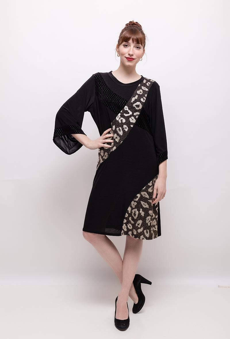 Plus Size Leopard Shiny Dress
