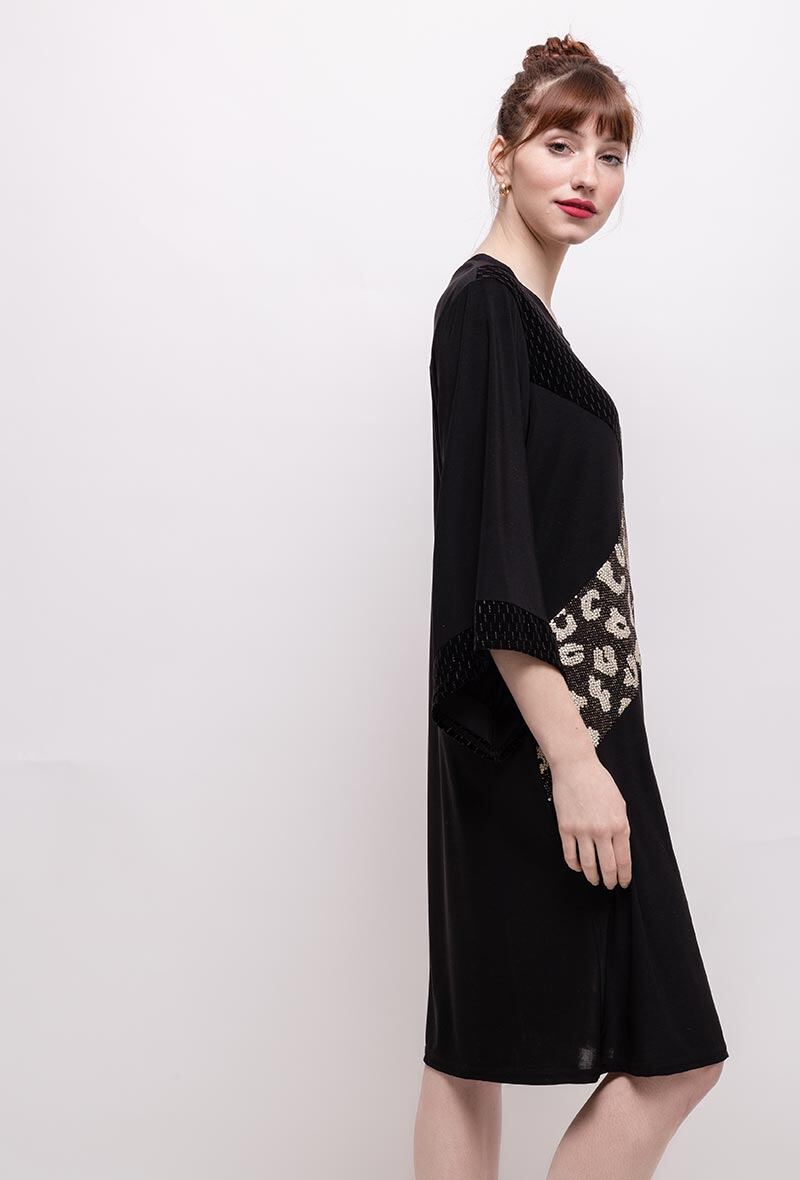 Leopard shiny dress i Stor Storlek - För den stiliga plus size kvinnan