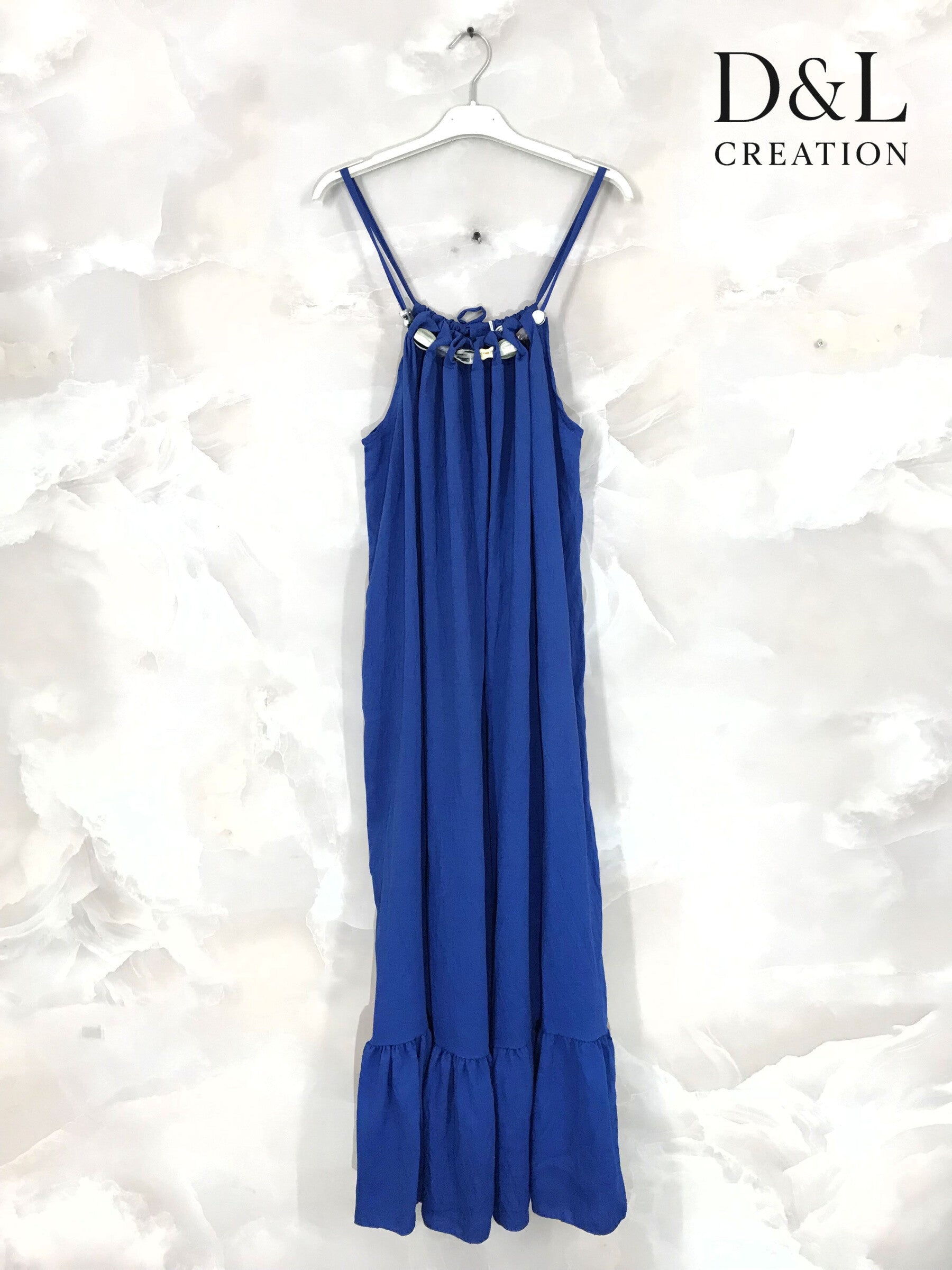Plus Size Long dress with seashells sizes 38 to 54