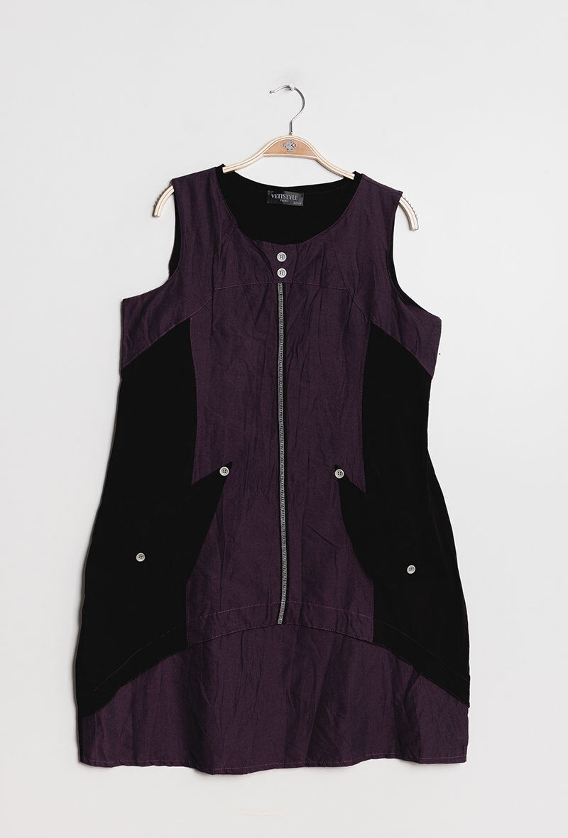 Zipped dress i Stor Storlek