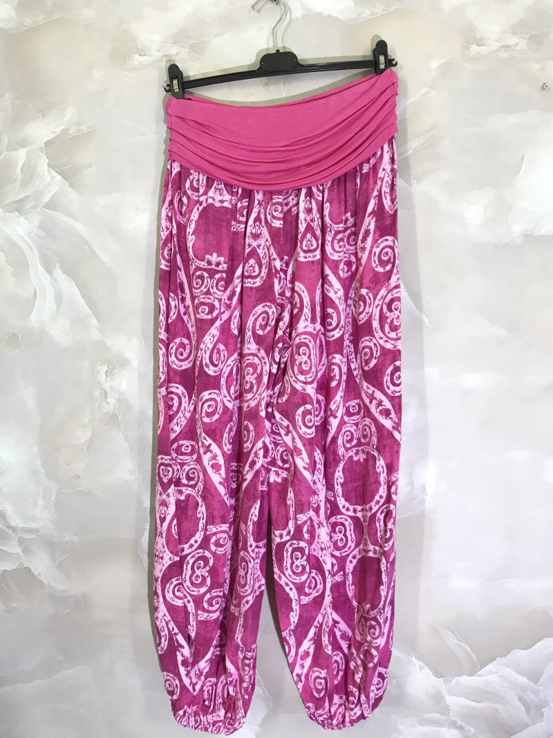 Plus Size Tryckt Harembyxor