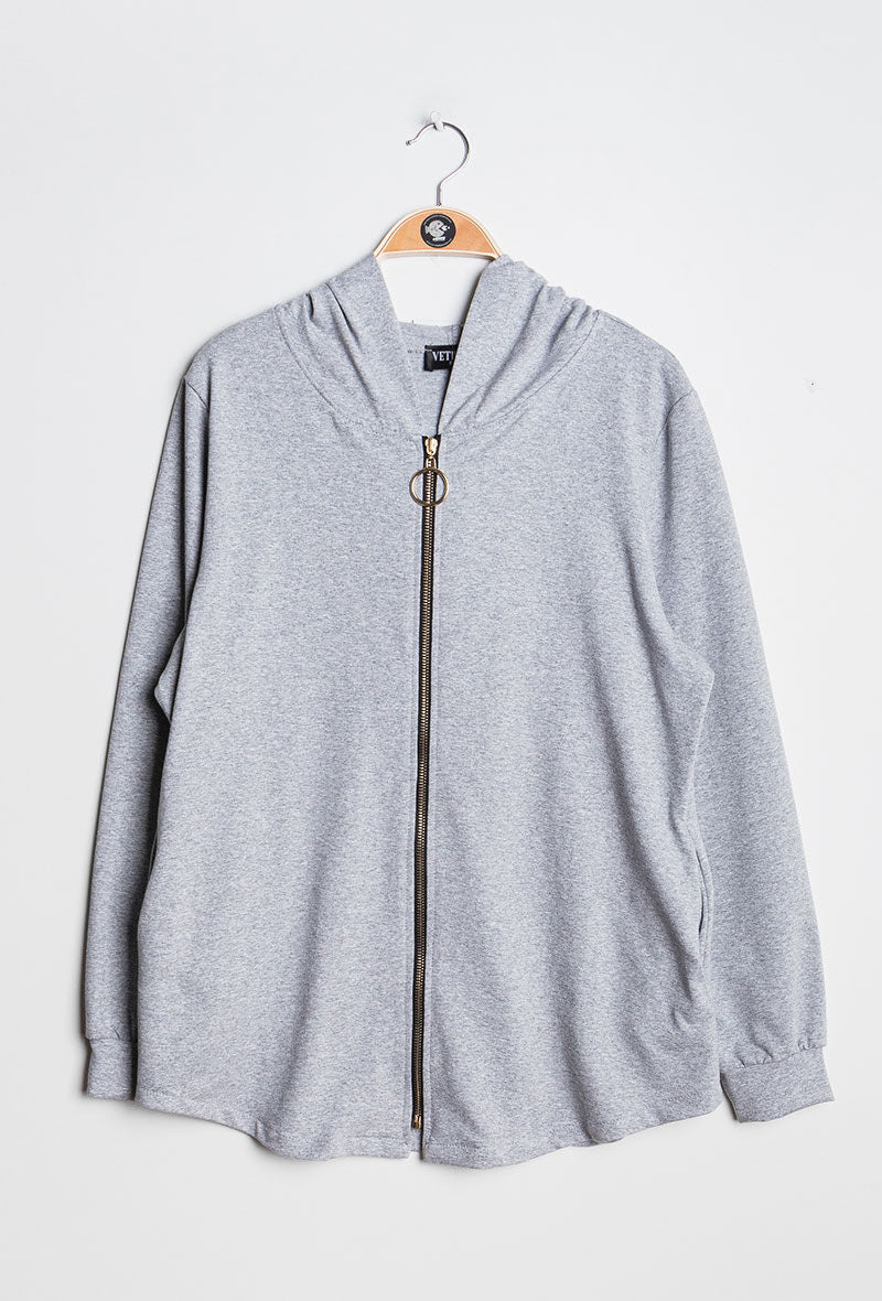 Zip hoodie i Stor Storlek