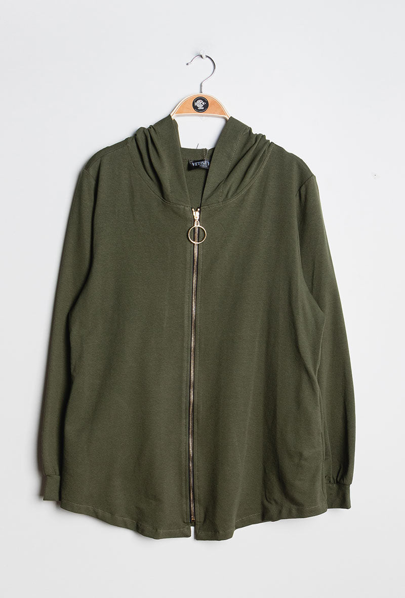 Zip hoodie i Stor Storlek