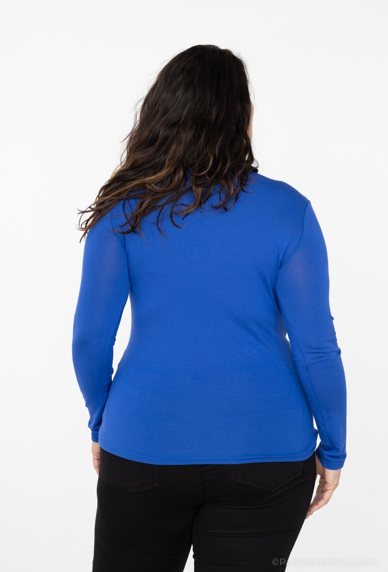 Turtleneck t-shirt i Stor Storlek