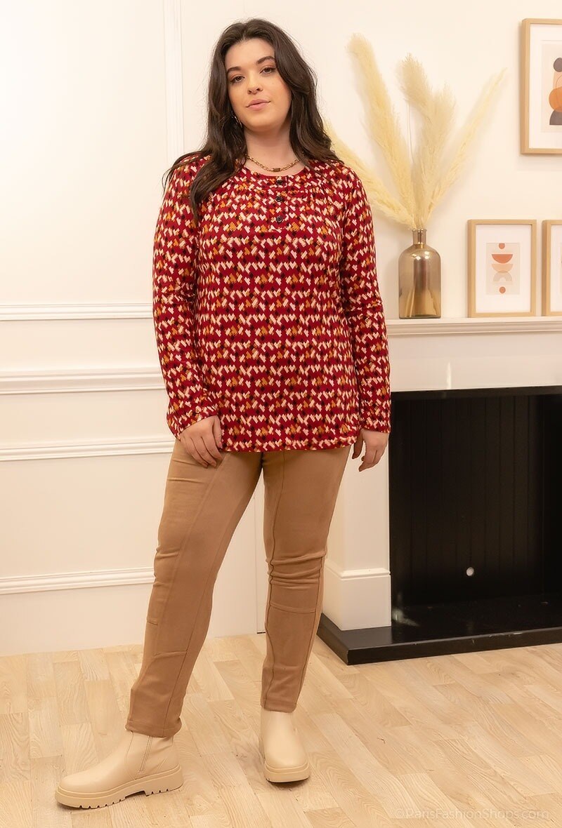 Printed t-shirt i Stor Storlek