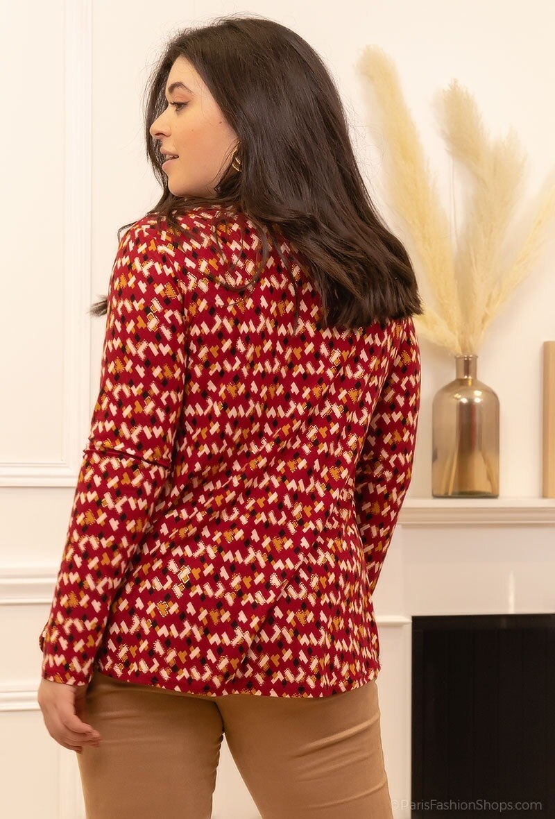 Printed t-shirt i Stor Storlek