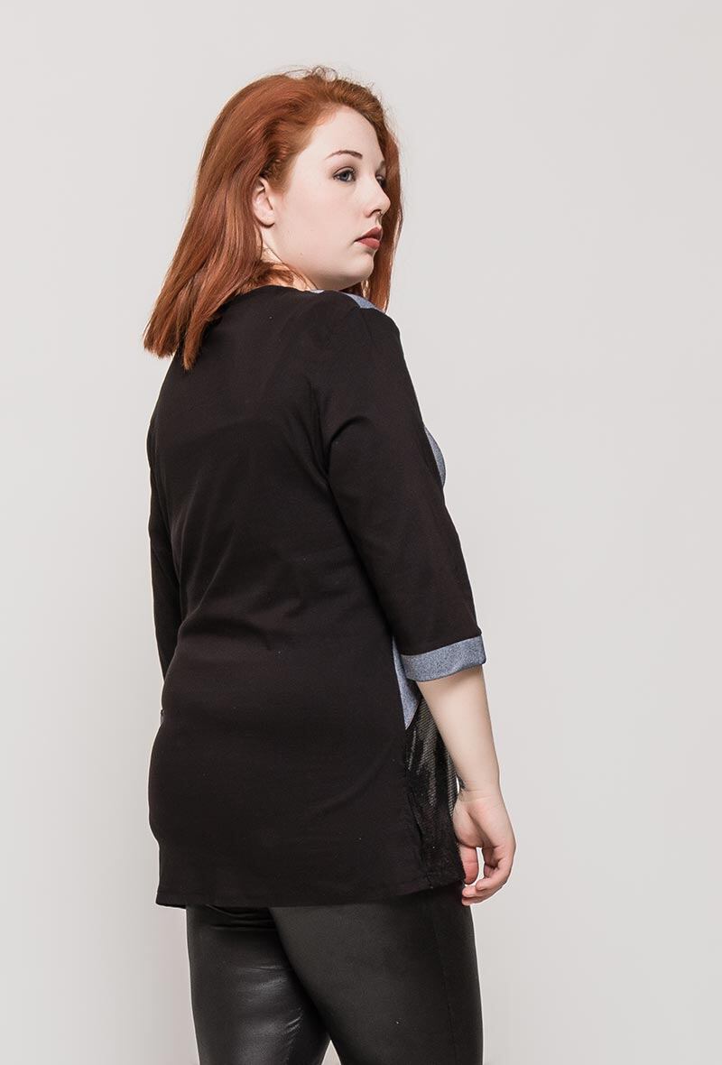 Top med paljetter i Stor Storlek