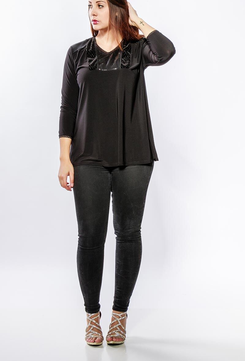 Iridescent Top i Stor Storlek