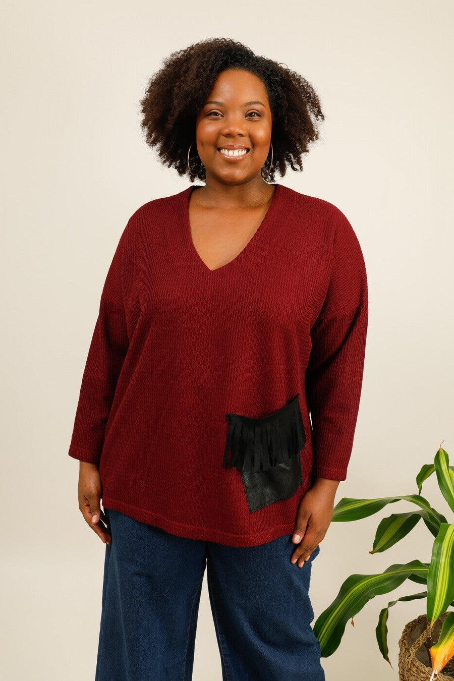 Plus size top i Stor Storlek