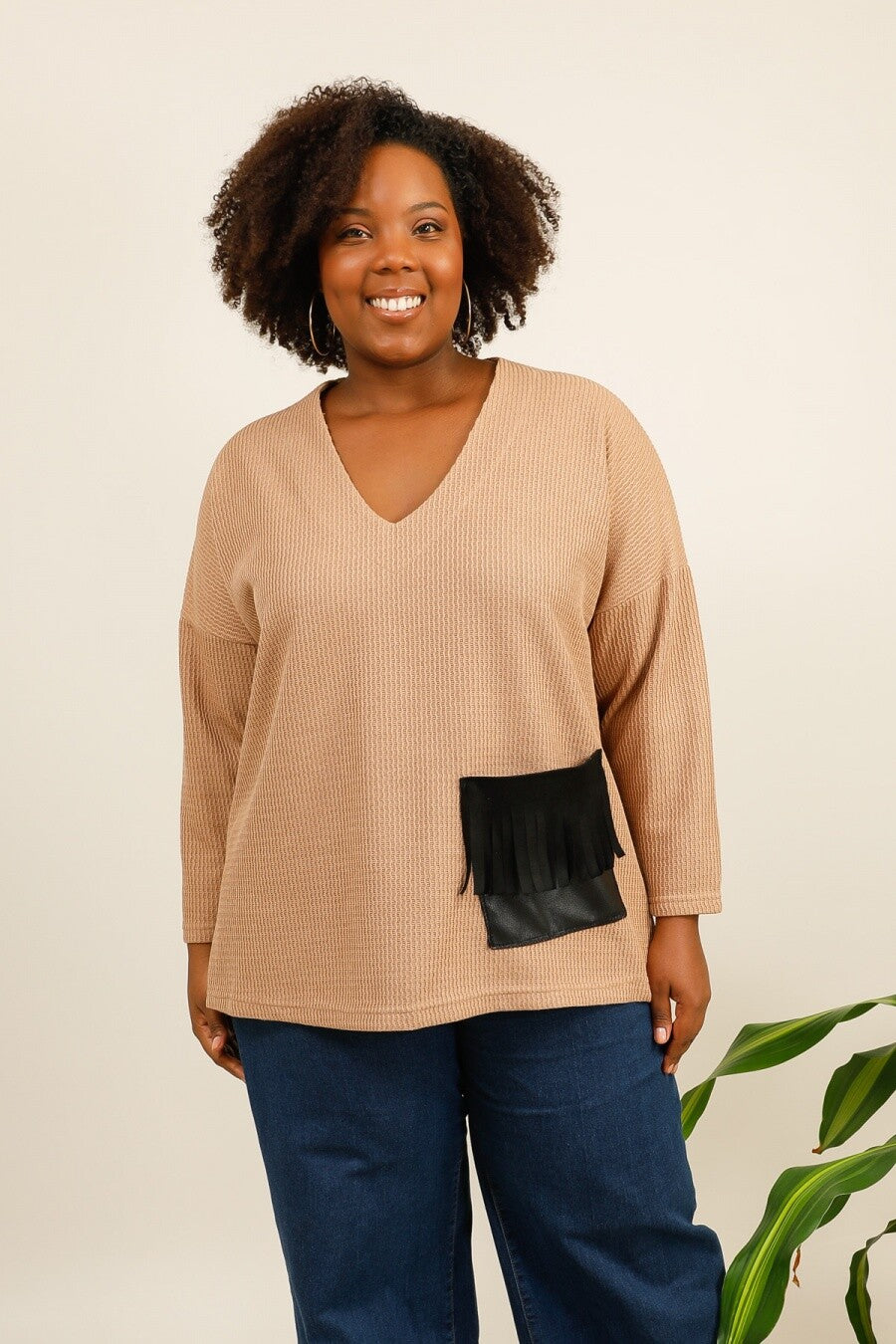 Plus size top i Stor Storlek