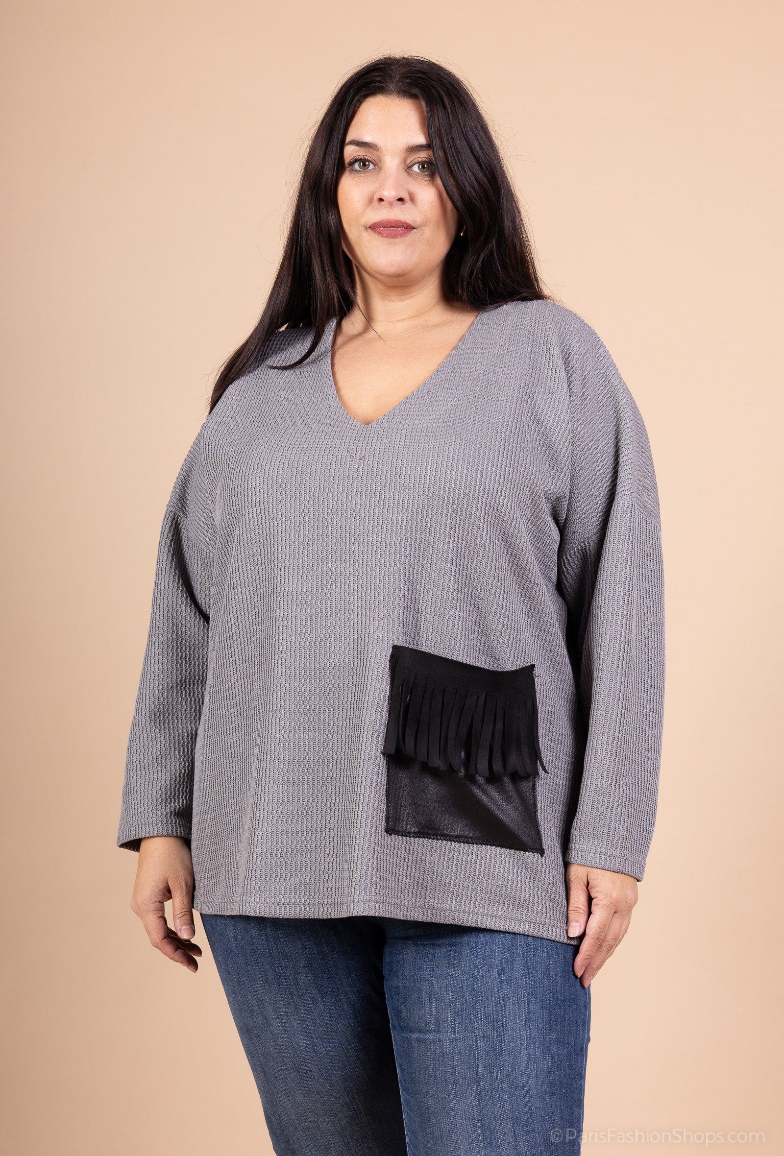 Plus size top i Stor Storlek