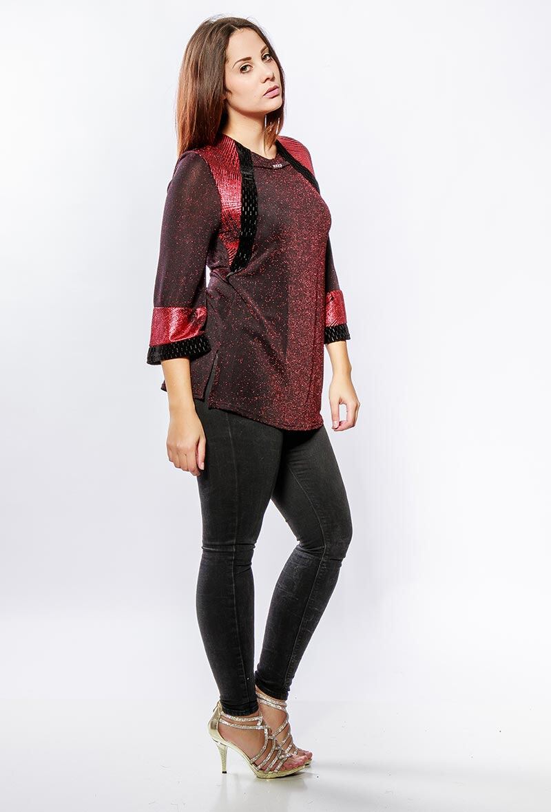 Iridescent Top i Stor Storlek