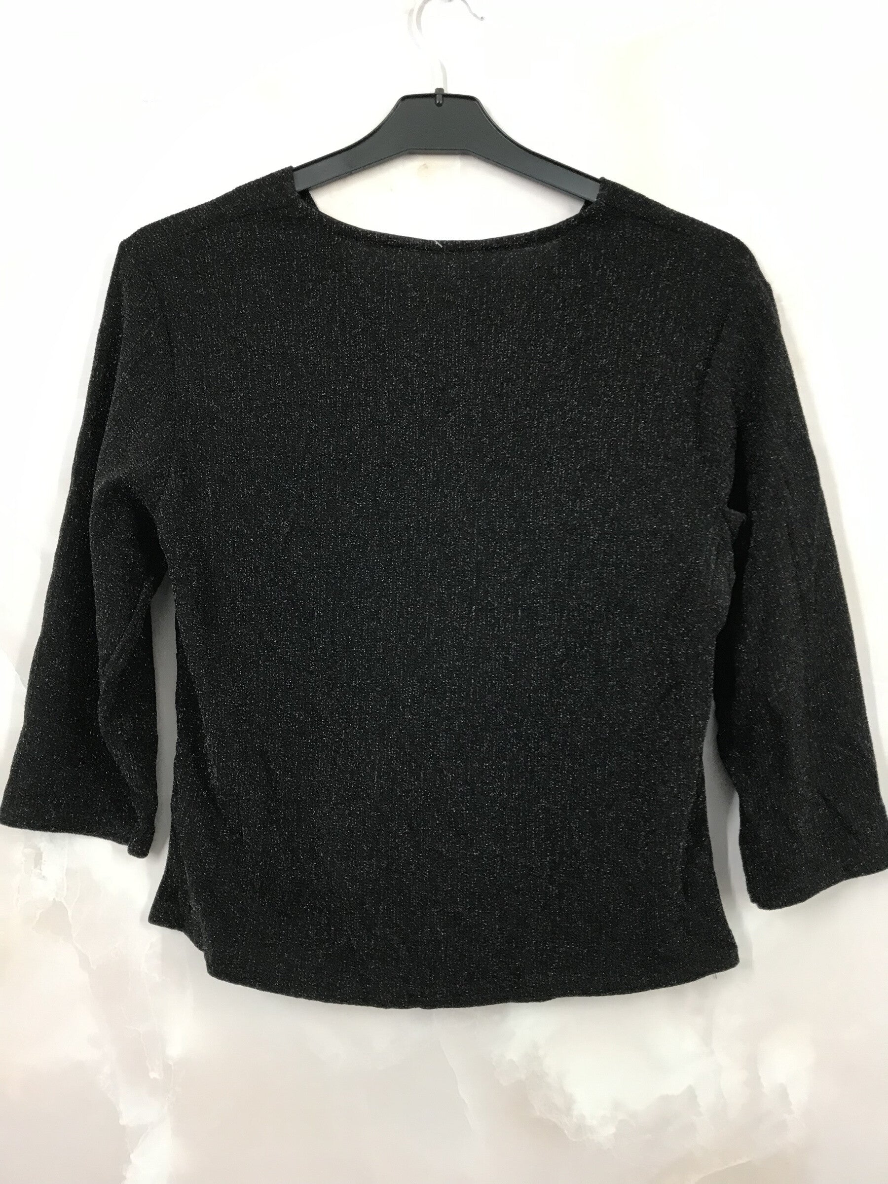 Skinande topp med medellånga ärmar knuten fram i Plus Size