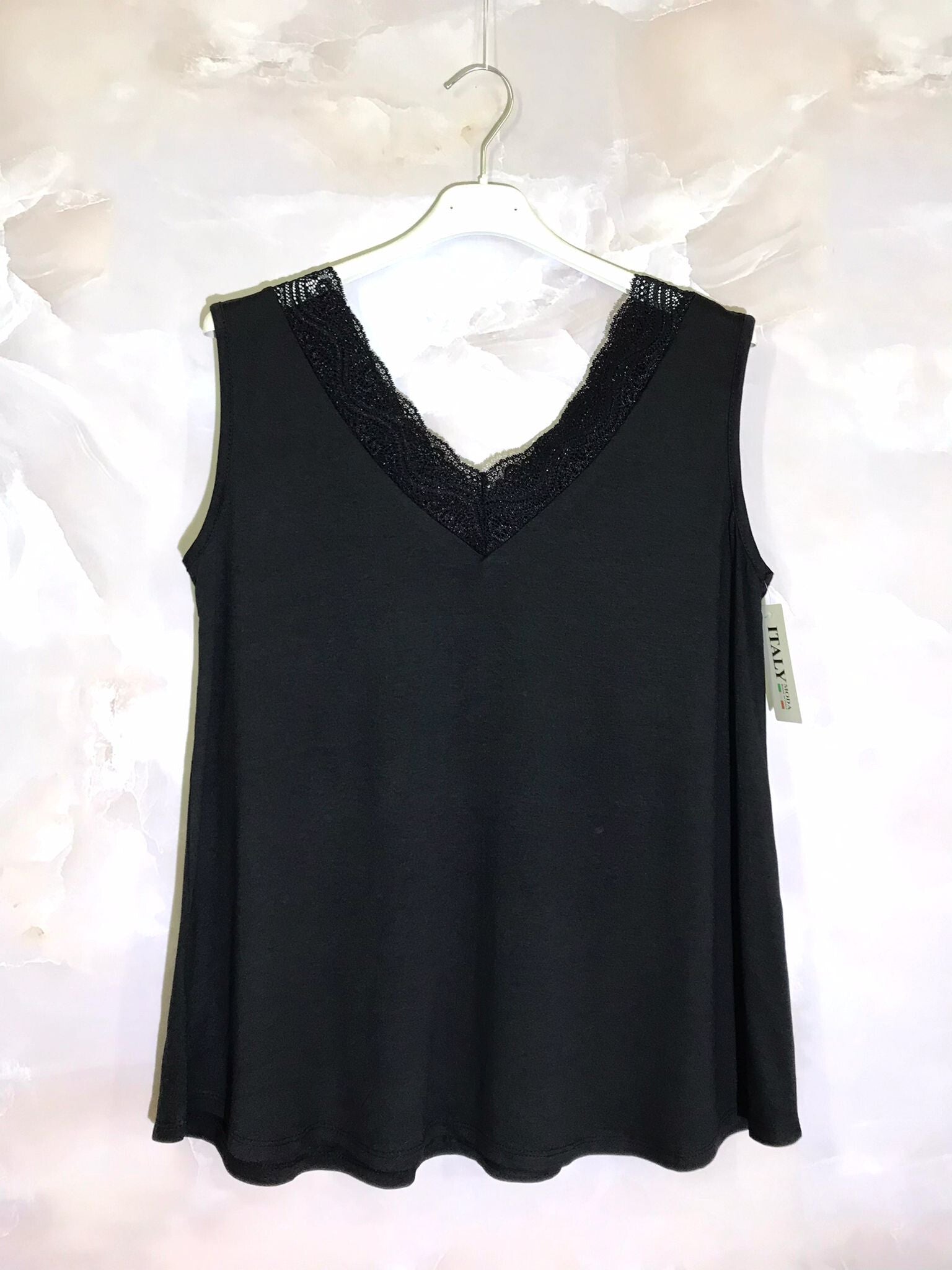 TOP WITHOUT VOL V-neck med spets i Plus Size