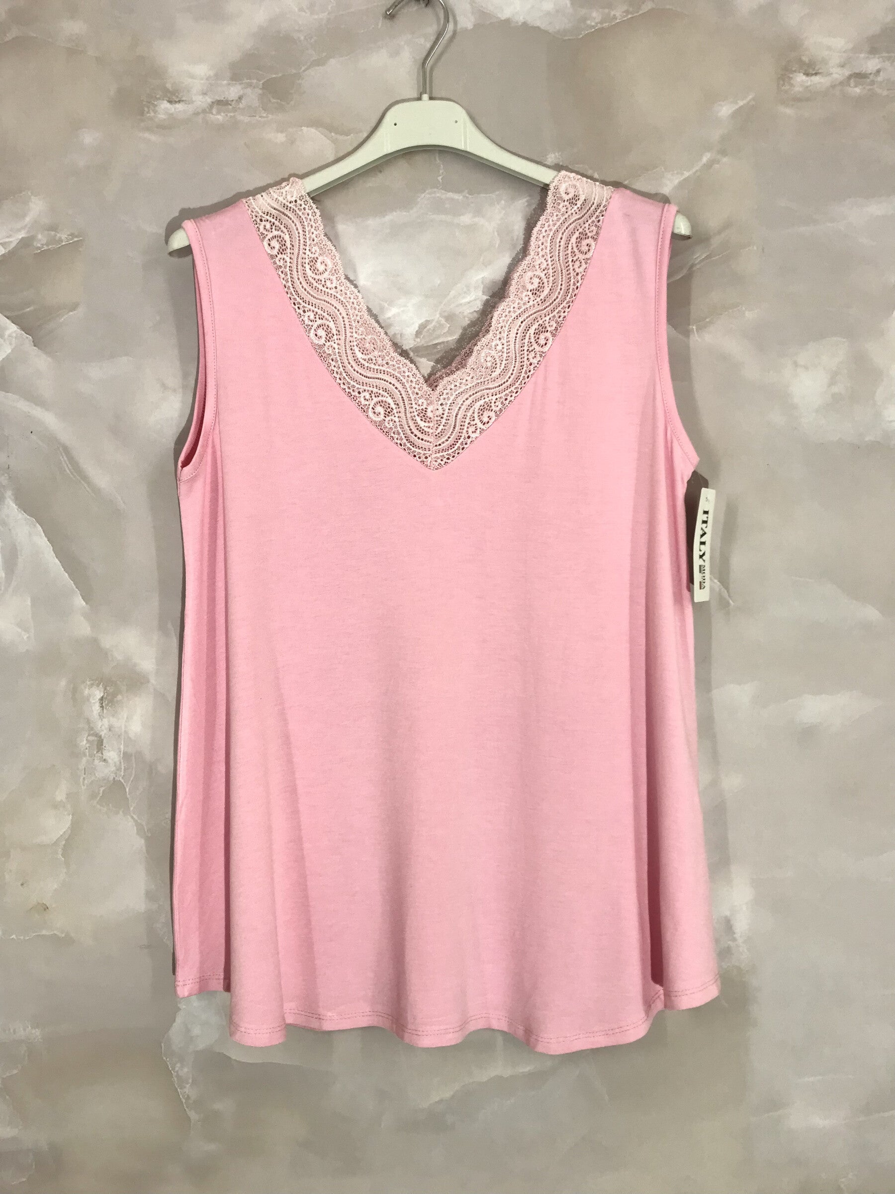 TOP WITHOUT VOL V-neck med spets i Plus Size