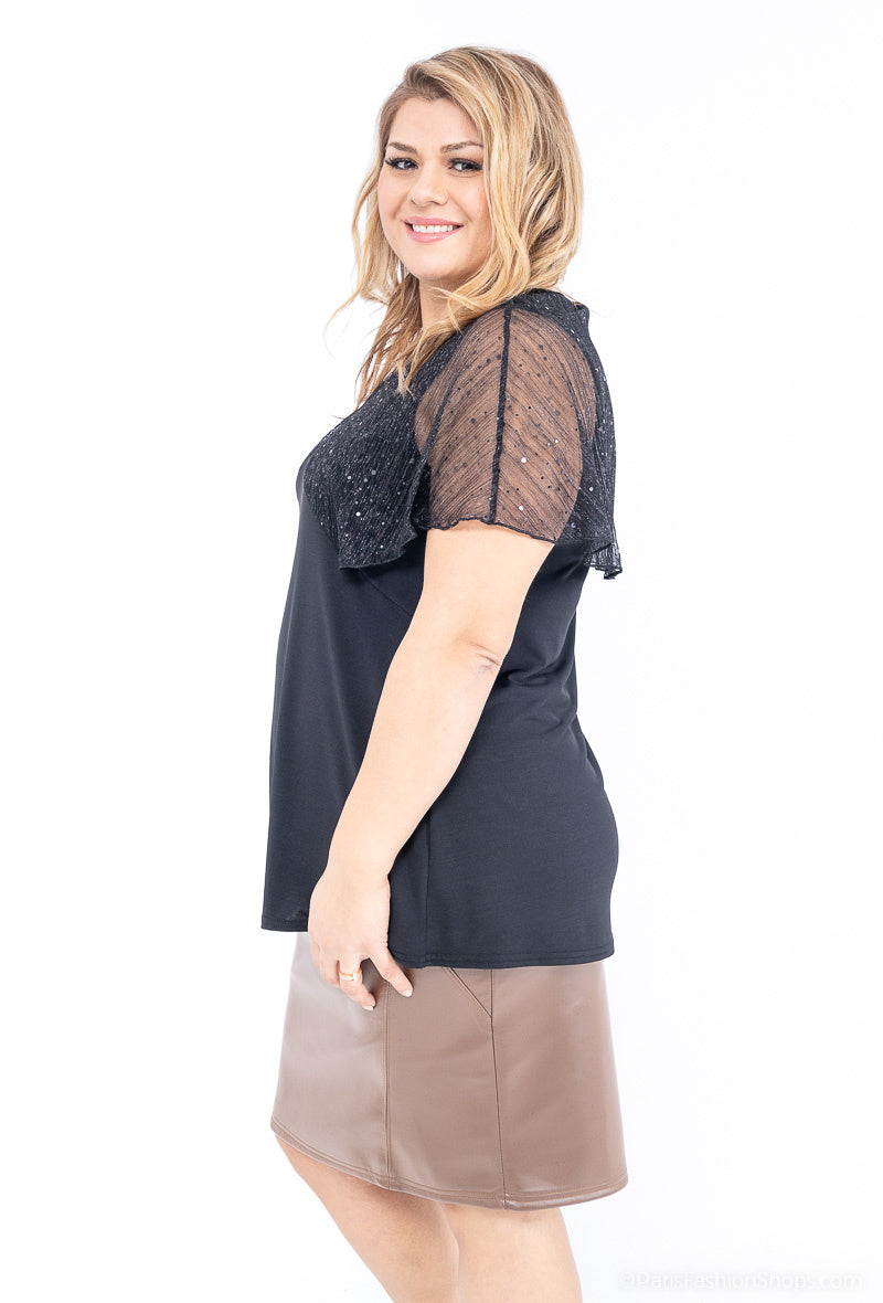 Tope i Plus Size - Elegant Blus för Stora Storlekar