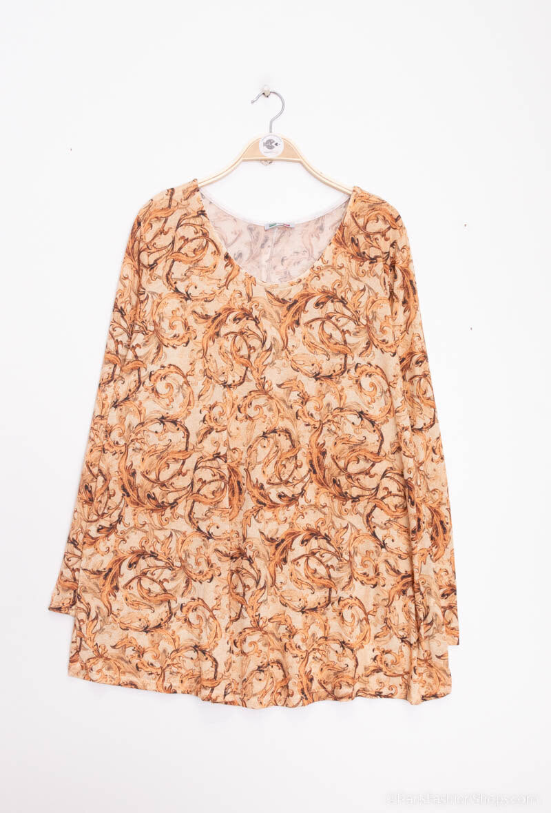 Printes tunic i Stor Storlek