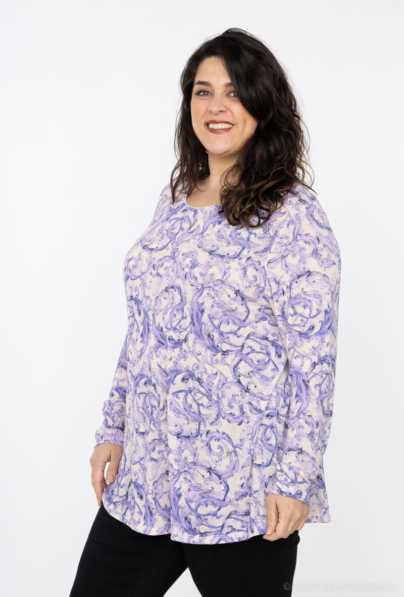 Printes tunic i Stor Storlek