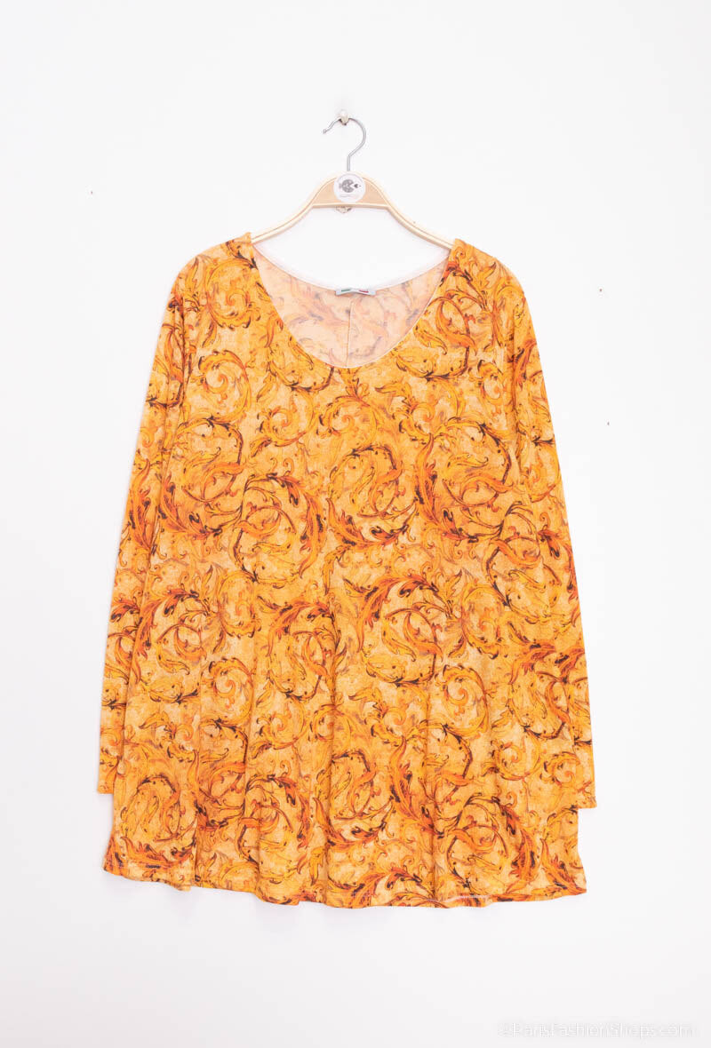 Printes tunic i Stor Storlek