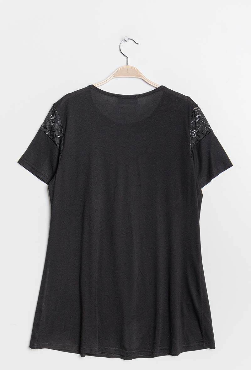 Tunika med spets i Stor Storlek