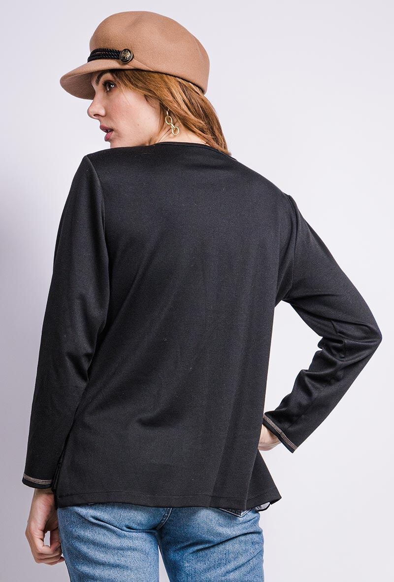 Buttoned tunic i Stor Storlek