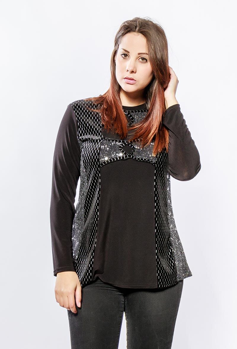 Shiny tunic i Stor Storlek