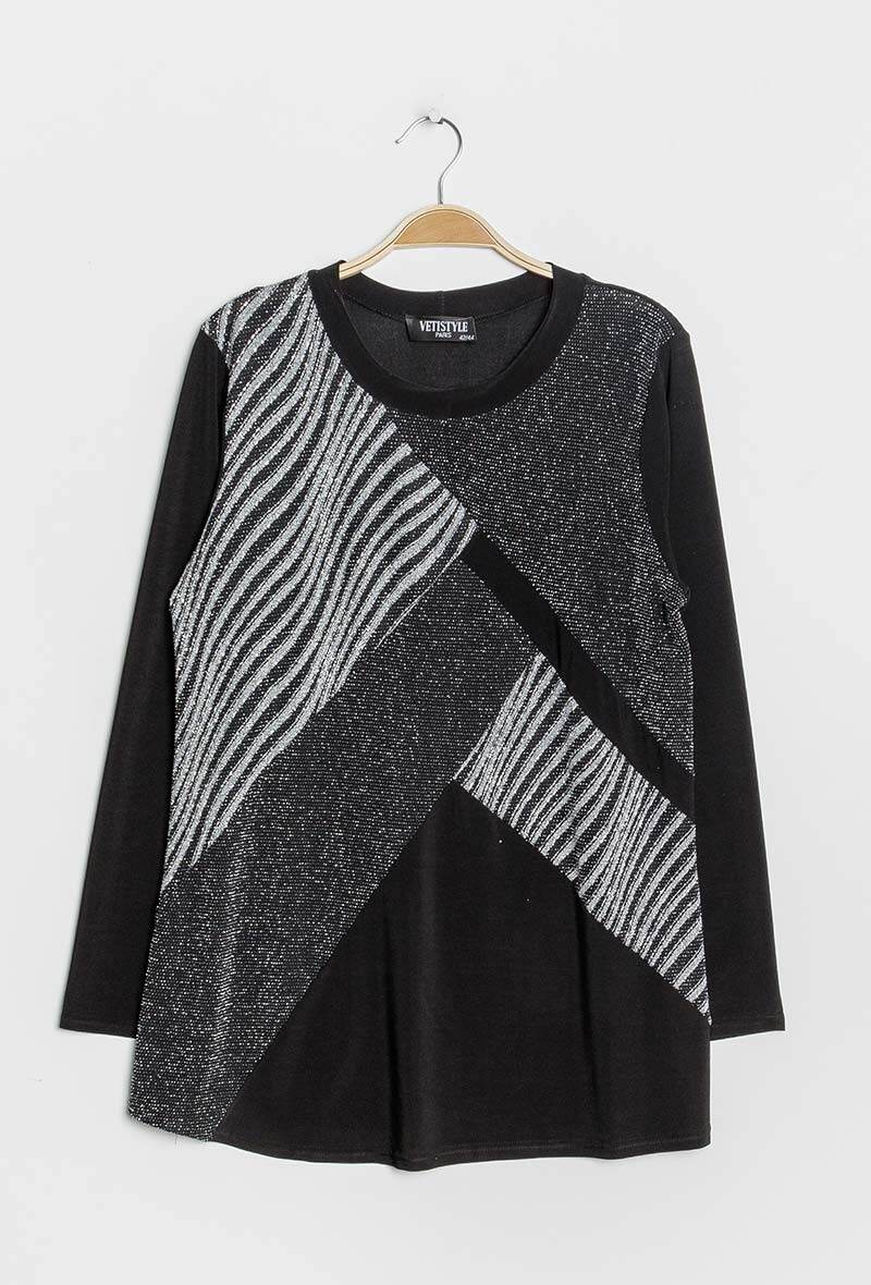 Shiny tunic i Stor Storlek