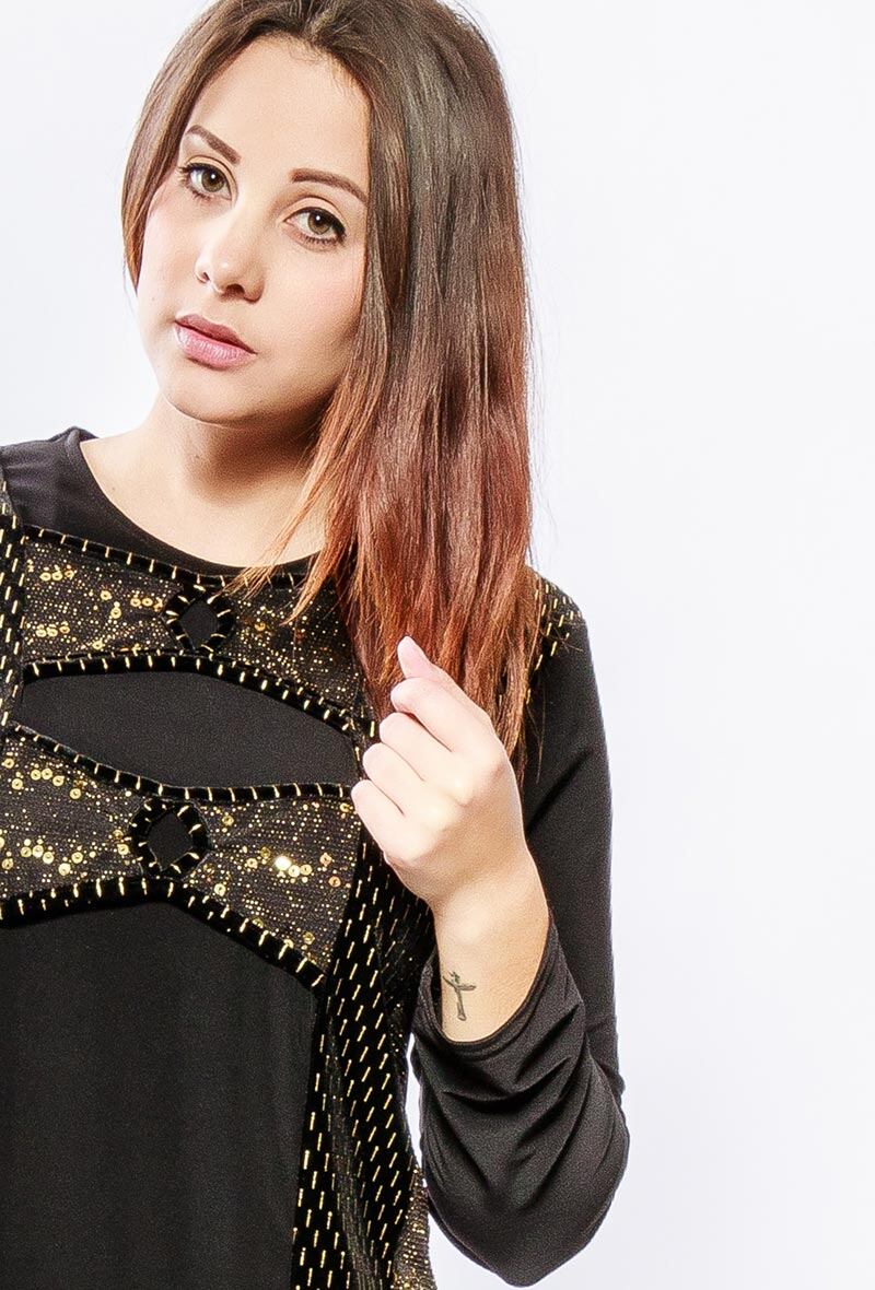 Shiny tunic i Stor Storlek