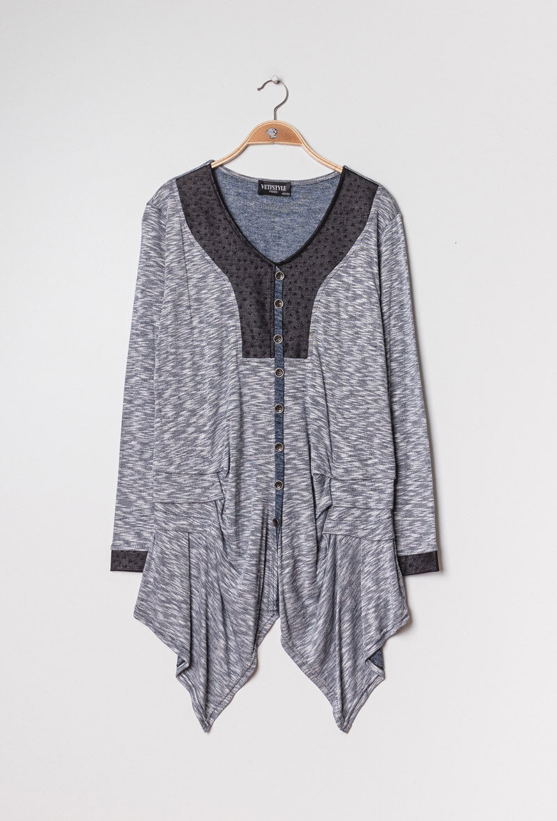 Draped tunic i Stor Storlek