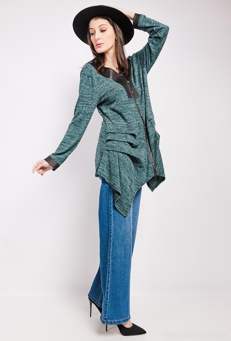 Draped tunic i Stor Storlek – Elegant och Bekväm