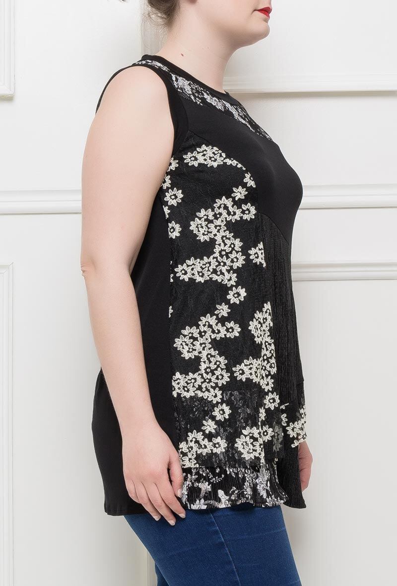 Floral tunic i Stor Storlek