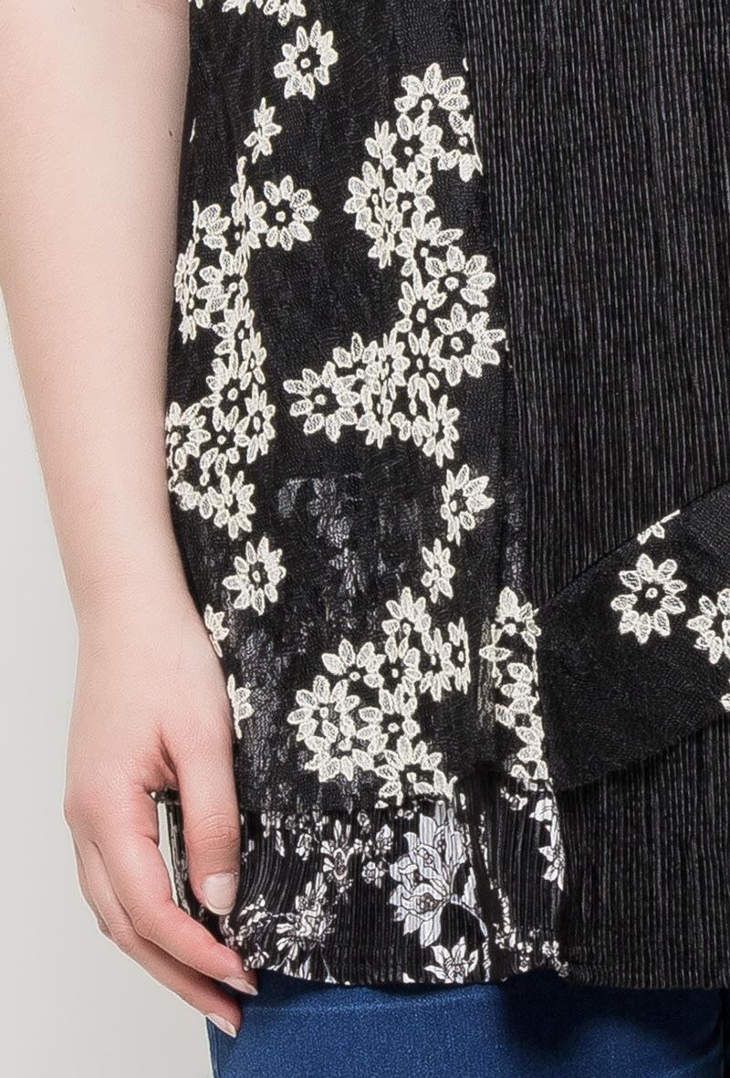 Floral tunic i Stor Storlek