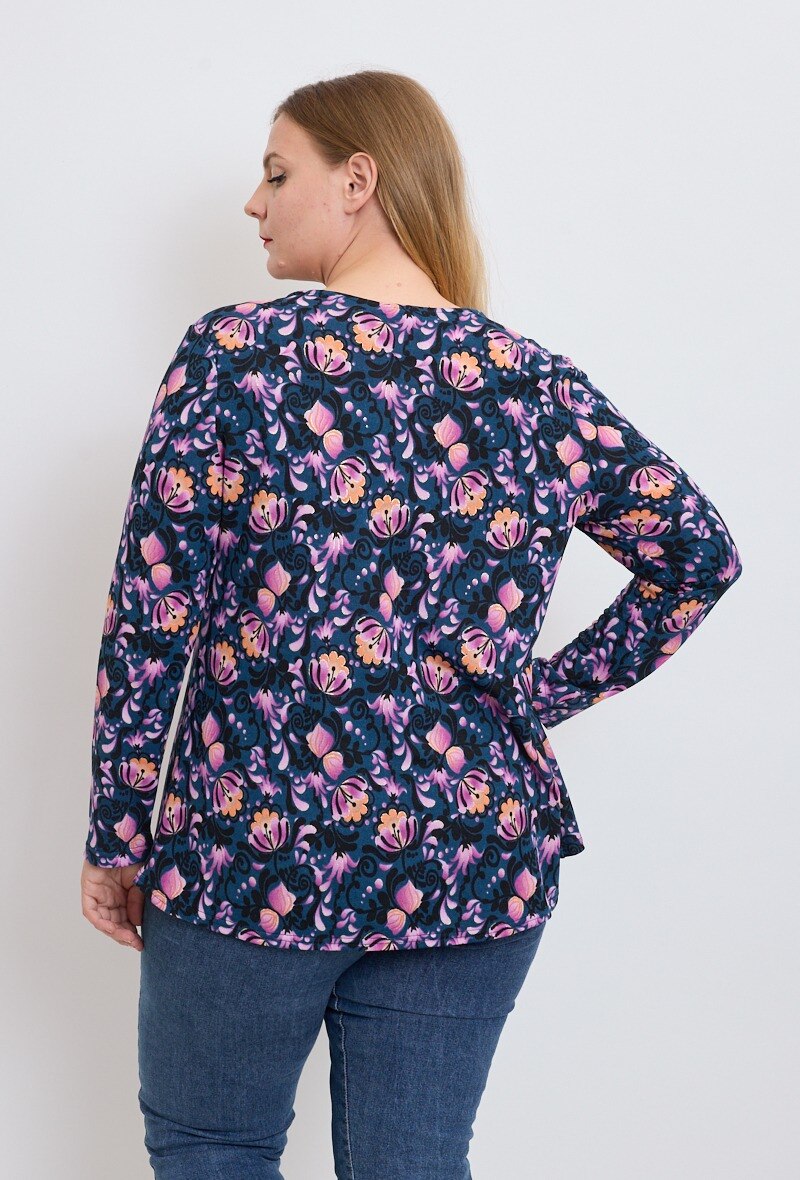 Plus Size Printed Tunic för Stilsäkra Kvinnor