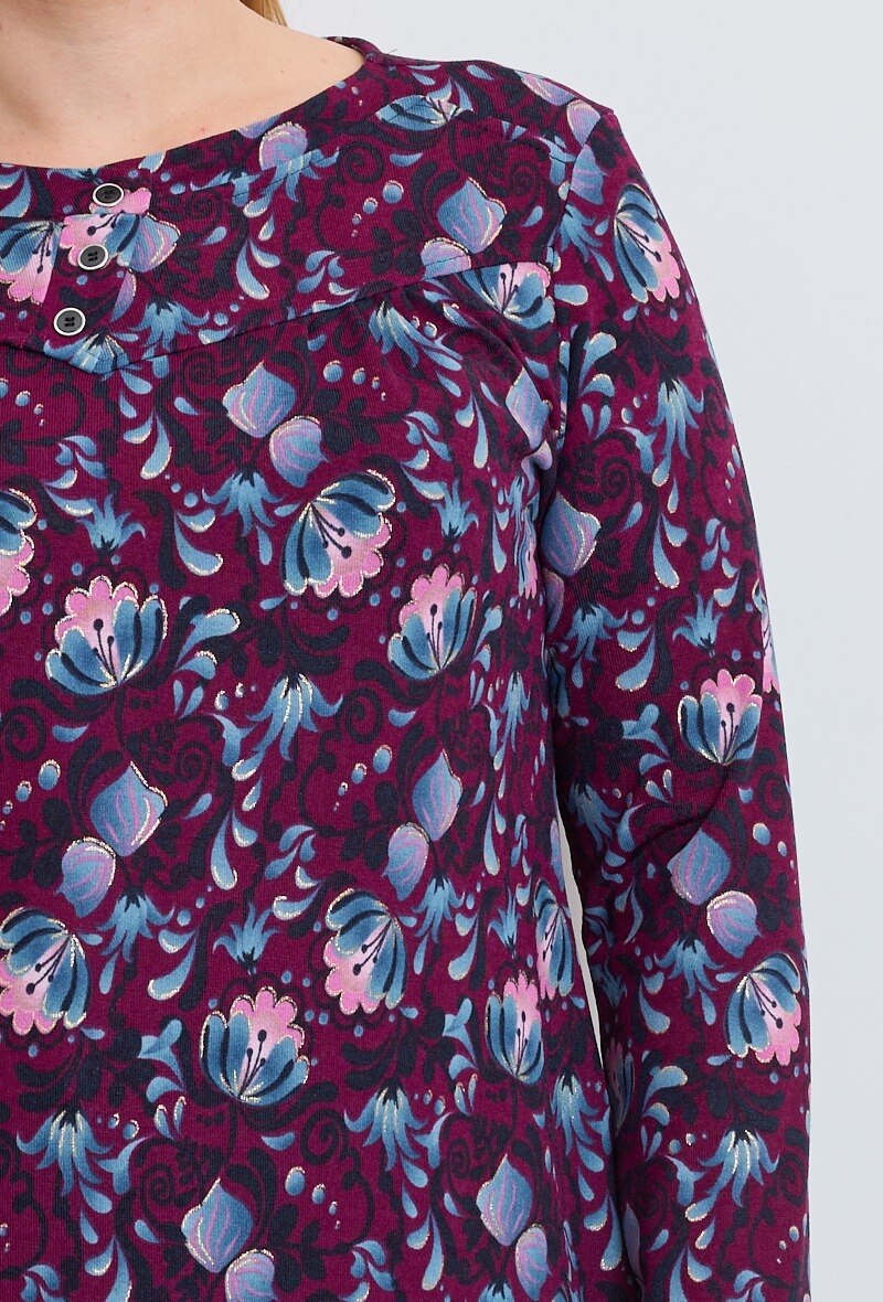 Plus Size Printed Tunic för Stilsäkra Kvinnor