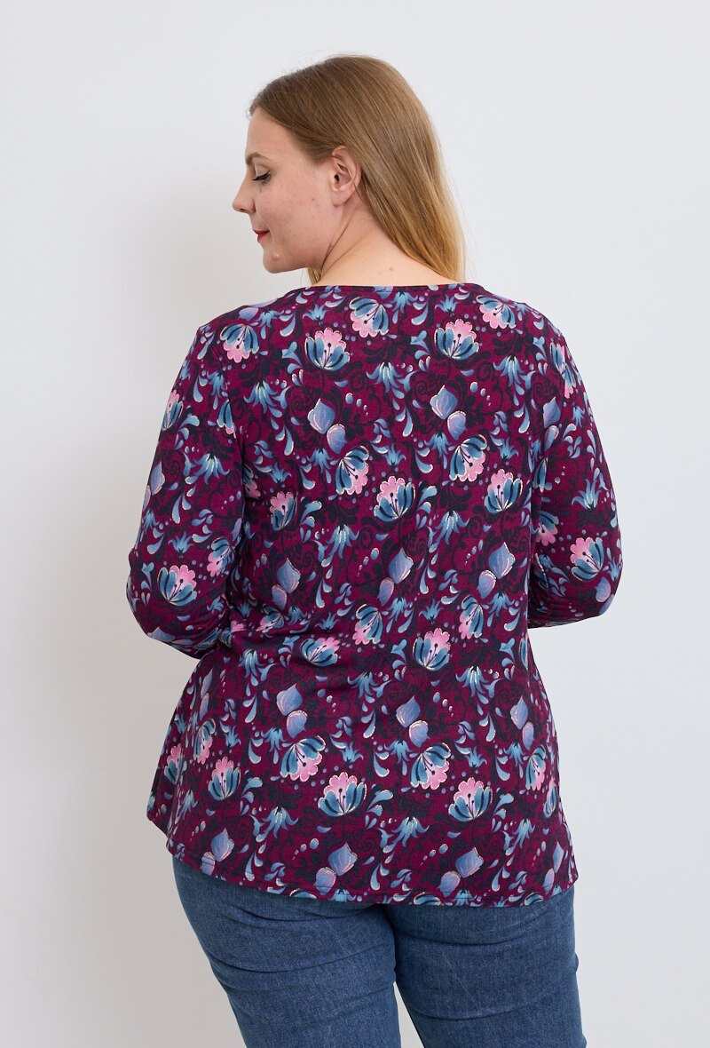 Plus Size Printed Tunic för Stilsäkra Kvinnor
